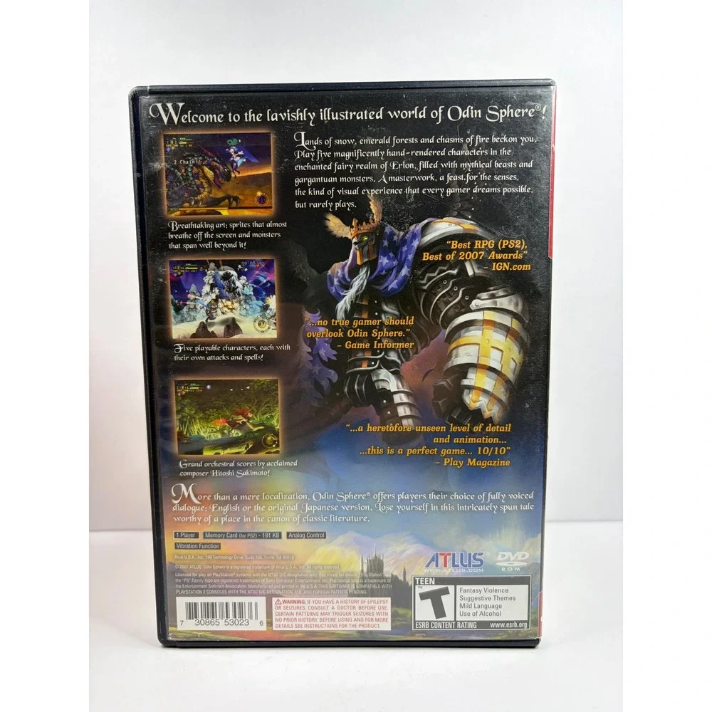 Odin Sphere Sony PlayStation 2 PS2 Greatest Hits Atlus CIB Complete RPG
